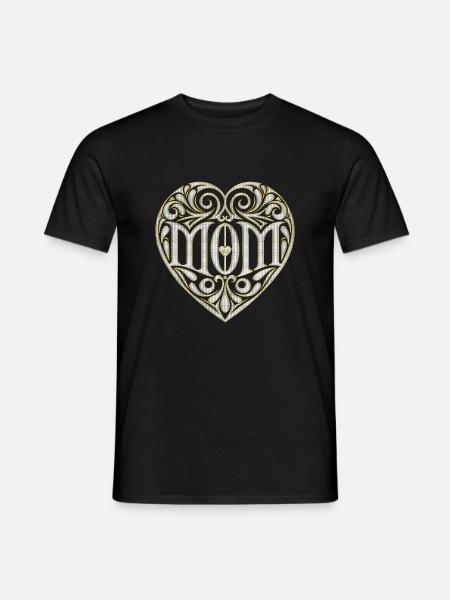 Love Cytates amore Kwiaty Kobiety dziewczyna mama kobieta - T-shirt męski - czarny