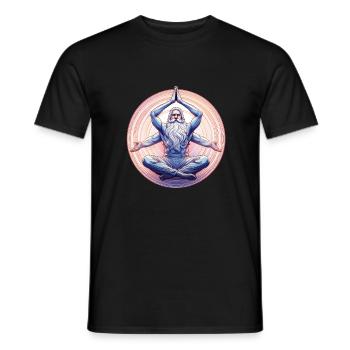 Yoga Meister - Männer T-Shirt - Schwarz - Vorne - AI Model Male 178 light (178cm)