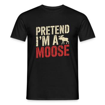 Moose love with wit - Men's T-Shirt - black - Front - AI Model Male 178 light (178cm)