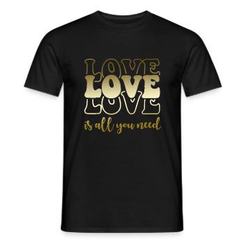 xoxo love you amore Blumen Frauen Valentinstag 14 - Männer T-Shirt - Schwarz - Vorne - AI Model Male 178 light (178cm)