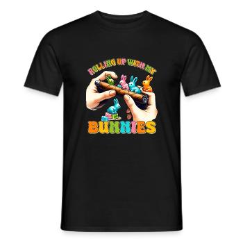 Pâques Pâques Lapin Veille de Pâques Dimanche de Pâques Oeuf de Pâques Printemps - T-shirt homme - noir - Devant - AI Model Male 178 light (178cm)