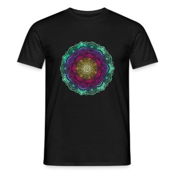 Mandala - Men's T-Shirt - black - Front - AI Model Male 178 light (178cm)