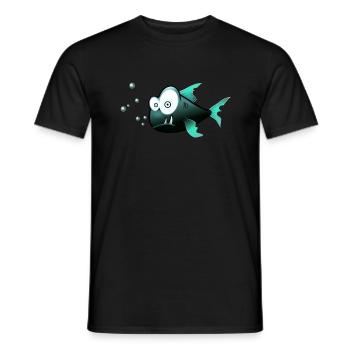 Lustiger Fisch - Männer T-Shirt - Schwarz - Vorne - AI Model Male 178 light (178cm)