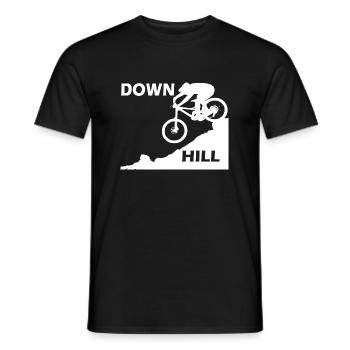 Downhill - Men's T-Shirt - black - Front - AI Model Male 178 light (178cm)