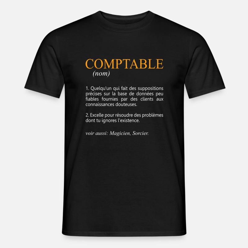 Humour Comptable Cadeau Comptable Comptabilité Gén - T-shirt homme - noir