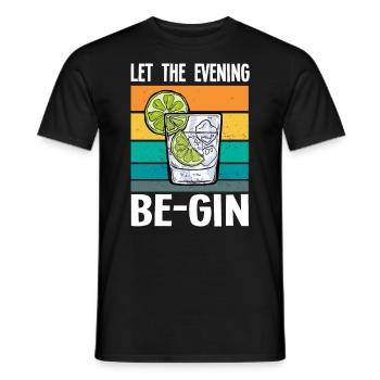 Gin - Gin Cocktail Gin Trinker Cadeau - T-shirt homme - noir - Devant - AI Model Male 178 light (178cm)