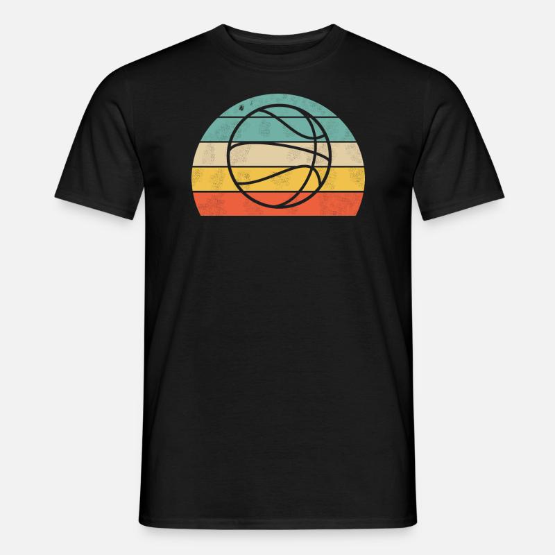 Bunter Basketball - Männer T-Shirt - Schwarz