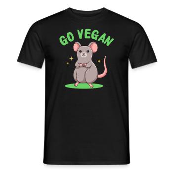 Conception de rats pour les fiers végétaliens - T-shirt homme - noir - Devant - AI Model Male 178 light (178cm)