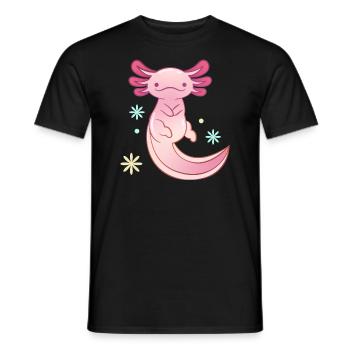 Schwimmendes Axolotl-Design für Axolotl-Liebhaber - Männer T-Shirt - Schwarz - Vorne - AI Model Male 178 light (178cm)