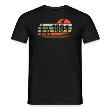 Meilleur Papa Du Monde Depuis 1994 Fête Des Pères - T-shirt homme - noir - Devant - AI Model Male 178 light (178cm)