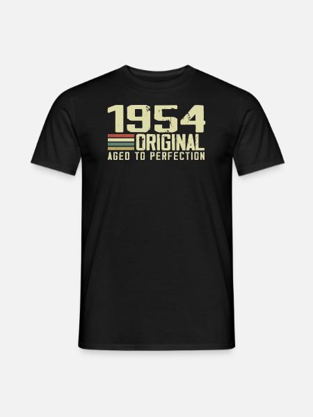 Jahrgang 1954 - Jahrgang 1954 - 70-jähriges Jubiläum Retro - Männer T-Shirt - Schwarz