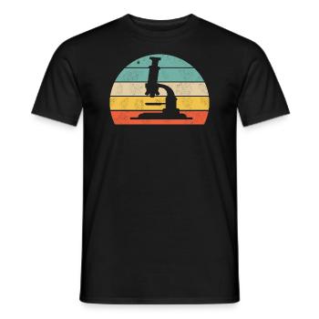 Microscope - Men's T-Shirt - black - Front - AI Model Male 178 light (178cm)