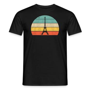 Paris - Men's T-Shirt - black - Front - AI Model Male 178 light (178cm)