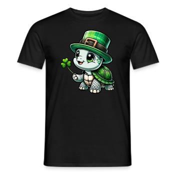 St. Patrick's Schildkröte Fest - Männer T-Shirt - Schwarz - Vorne - AI Model Male 178 light (178cm)