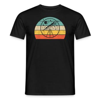 Télescope et astronomie - T-shirt homme - noir - Devant - AI Model Male 178 light (178cm)
