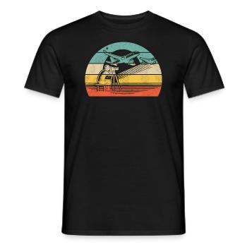 Planespotting Planespotter - Men's T-Shirt - black - Front - AI Model Male 178 light (178cm)