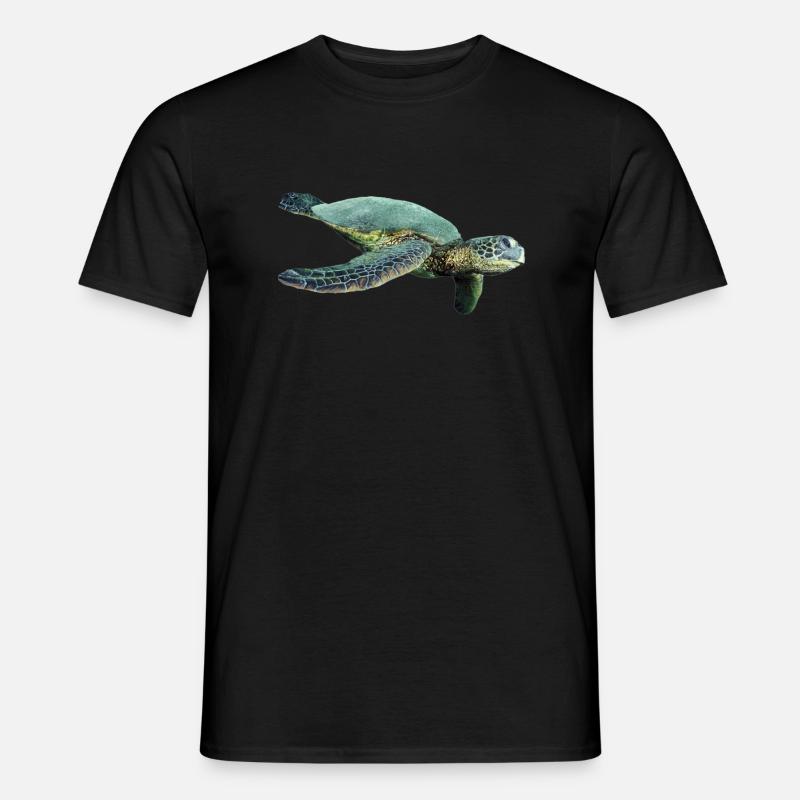 turtle schildkroete tiere animals6 - Männer T-Shirt - Schwarz