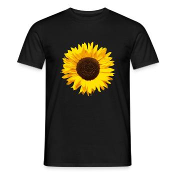 Sonnenblume - Männer T-Shirt - Schwarz - Vorne - AI Model Male 178 light (178cm)
