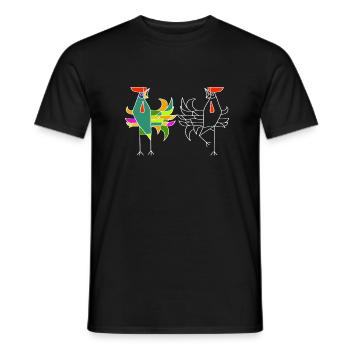 Hahn - Männer T-Shirt - Schwarz - Vorne - AI Model Male 178 light (178cm)