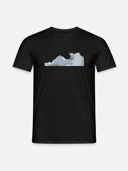 Polar bear on - Men's T-Shirt - black