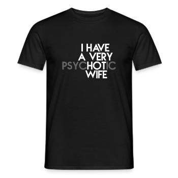 WIFE, GESCHENK - Männer T-Shirt - Schwarz - Vorne - AI Model Male 178 light (178cm)