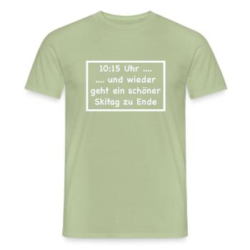Après ski - T-shirt homme - vert sauge - Devant - AI Model Male 178 light (178cm)