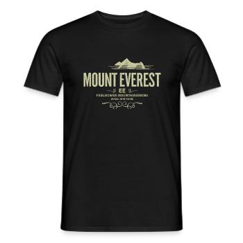 Mont Everest T-shirt - T-shirt homme - noir - Devant - AI Model Male 178 light (178cm)