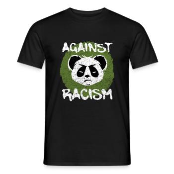 Against Racism – Sprüche gegen Rassismus - Männer T-Shirt - Schwarz - Vorne - AI Model Male 178 light (178cm)