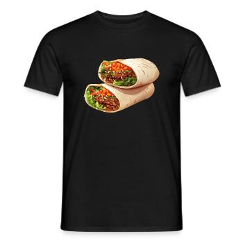 Döner Wrap Dürüm Culinary Street Food Design - T-shirt homme - noir - Devant - AI Model Male 178 light (178cm)