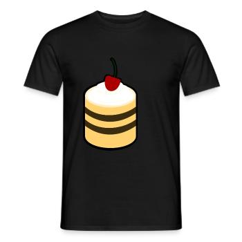 Gâteau aux cerises - T-shirt homme - noir - Devant - AI Model Male 178 light (178cm)