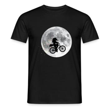 Crazy horse on the moon - Men's T-Shirt - black - Front - AI Model Male 178 light (178cm)