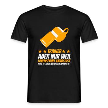 Basketball Trainer Coach Übung Liniensprint Pfeife - Männer T-Shirt - Schwarz - Vorne - AI Model Male 178 light (178cm)