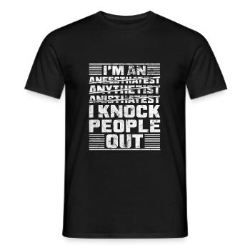 anesthesia anesthesiologist crna anesthetist - Männer T-Shirt - Schwarz - Vorne - AI Model Male 178 light (178cm)