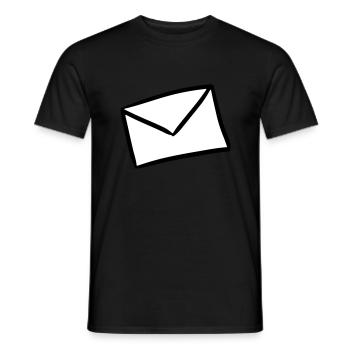 Brief Briefumschlag Post Mail letter envelope - Männer T-Shirt - Schwarz - Vorne - AI Model Male 178 light (178cm)
