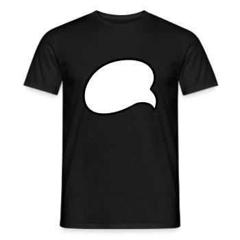 Speech bubble speech bubble bulle comic gift idea - Men's T-Shirt - black - Front - AI Model Male 178 light (178cm)