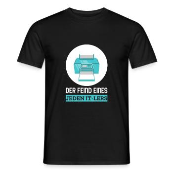 IT Technik Fachinformatiker PC Techniker Spruch - Männer T-Shirt - Schwarz - Vorne - AI Model Male 178 light (178cm)