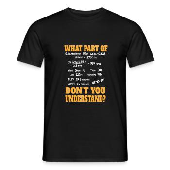 Long Range Shooting & Competitive Sport Shooting - Men's T-Shirt - black - Front - AI Model Male 178 light (178cm)
