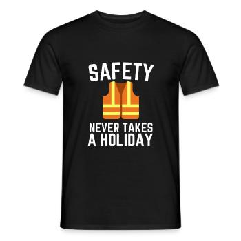 Incident Analyst Security Manager & Safety - Männer T-Shirt - Schwarz - Vorne - AI Model Male 178 light (178cm)