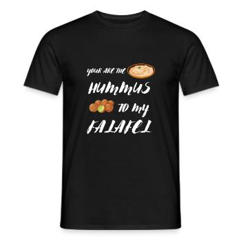 Chickpeas Hummus Tahini Falafel Pita And - Männer T-Shirt - Schwarz - Vorne - AI Model Male 178 light (178cm)