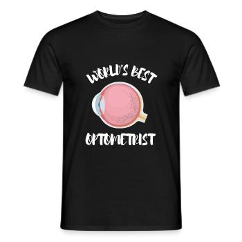 Ophtalmologiste Optométriste Optométrie et Opticien - T-shirt homme - noir - Devant - AI Model Male 178 light (178cm)