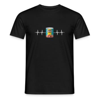 Haricots au lard Haricots en conserve et végétarien végétalien - T-shirt homme - noir - Devant - AI Model Male 178 light (178cm)