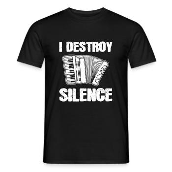 accordéon - T-shirt homme - noir - Devant - AI Model Male 178 light (178cm)