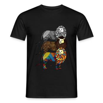 The Power of the Three Lions - The of Orbis - Men's T-Shirt - black - Front - AI Model Male 178 light (178cm)