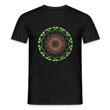 Mandala - Männer T-Shirt - Schwarz - Vorne - AI Model Male 178 light (178cm)