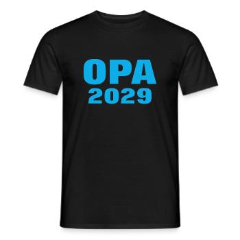 Opa Oma Enkel Enkelin Geburt 2029 - Männer T-Shirt - Schwarz - Vorne - AI Model Male 178 light (178cm)