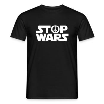 Paix / mettre fin aux guerres / idée cadeau - T-shirt homme - noir - Devant - AI Model Male 178 light (178cm)