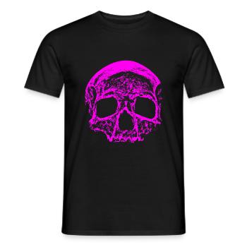 Grand crâne rose - T-shirt homme - noir - Devant - AI Model Male 178 light (178cm)