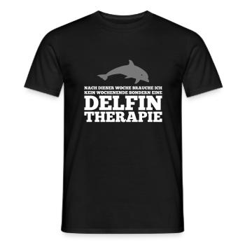 J'ai besoin d'une thérapie aux dauphins - T-shirt homme - noir - Devant - AI Model Male 178 light (178cm)
