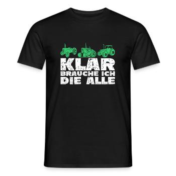 Traktor Trekker Lustiger Spruch - Männer T-Shirt - Schwarz - Vorne - AI Model Male 178 light (178cm)