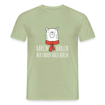 BÄRLIN | Wir fahren nach Berlin | Hauptstadt Bär - Männer T-Shirt - Sage - Vorne - AI Model Male 178 light (178cm)